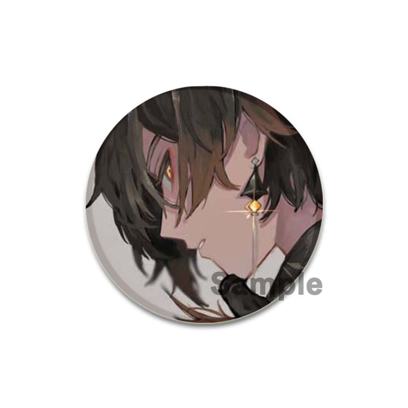 32/44/58mm Anime Genshin Impact Badge Zhongli Cartoon Brooches On Backpack Clothes Handmade Round Enamel Pins for Jewelry Gift Accessories
