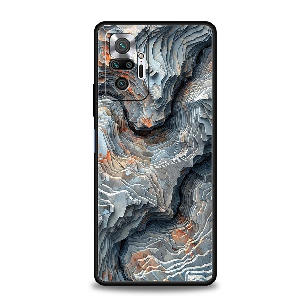 Folds Texture Phone Case Cover for Redmi 14C 10C Note 15 14 13 12 10 11 K40 Pro Plus 5G Soft TPU Shockproof Shell Fundas Capas