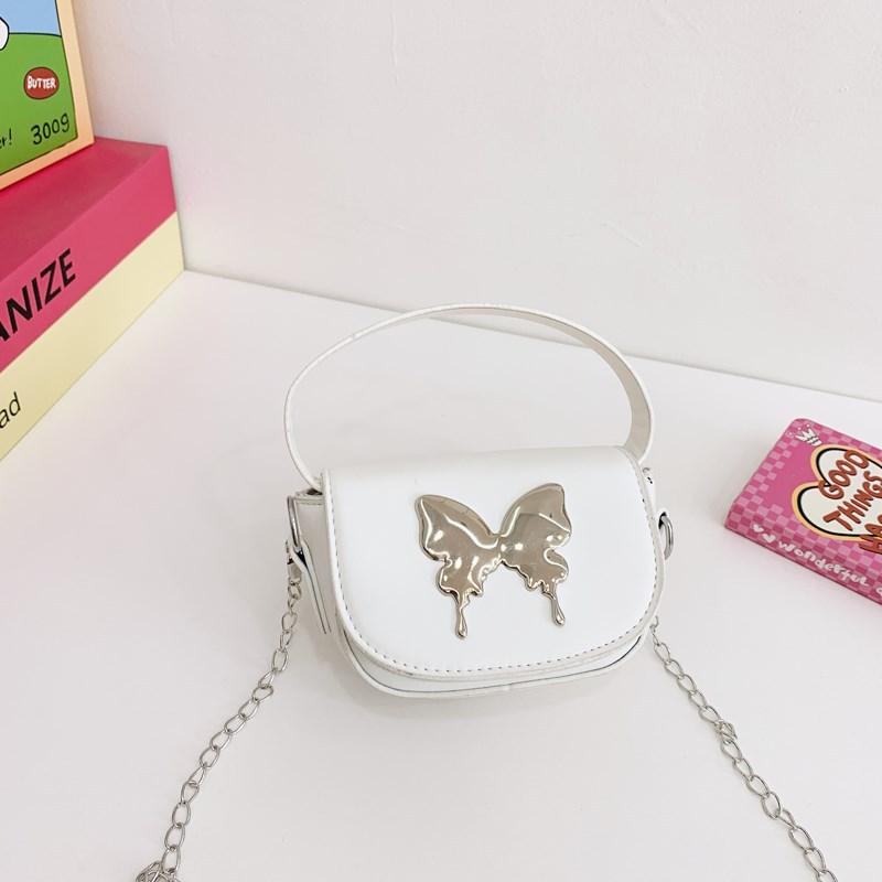 Простая и модная маленькая квадратная сумка женская 2025 новая модель с детской сумкой бабочка милая однотонная сумка-мессенджер на плечо для перекуса
