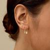 Gold Earrings Women Dainty Huggie Earrings Stack 14K Gold Plated Pearl Dangle Earring Trendy Hypoallergenic Gold Earring Jewelry
