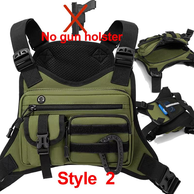 Camping Front Chest Vest Backpack Running Bag Cycling Jogging Hunting Vest Outdoor Rig Sports Gym Travel Training Fanny Pack