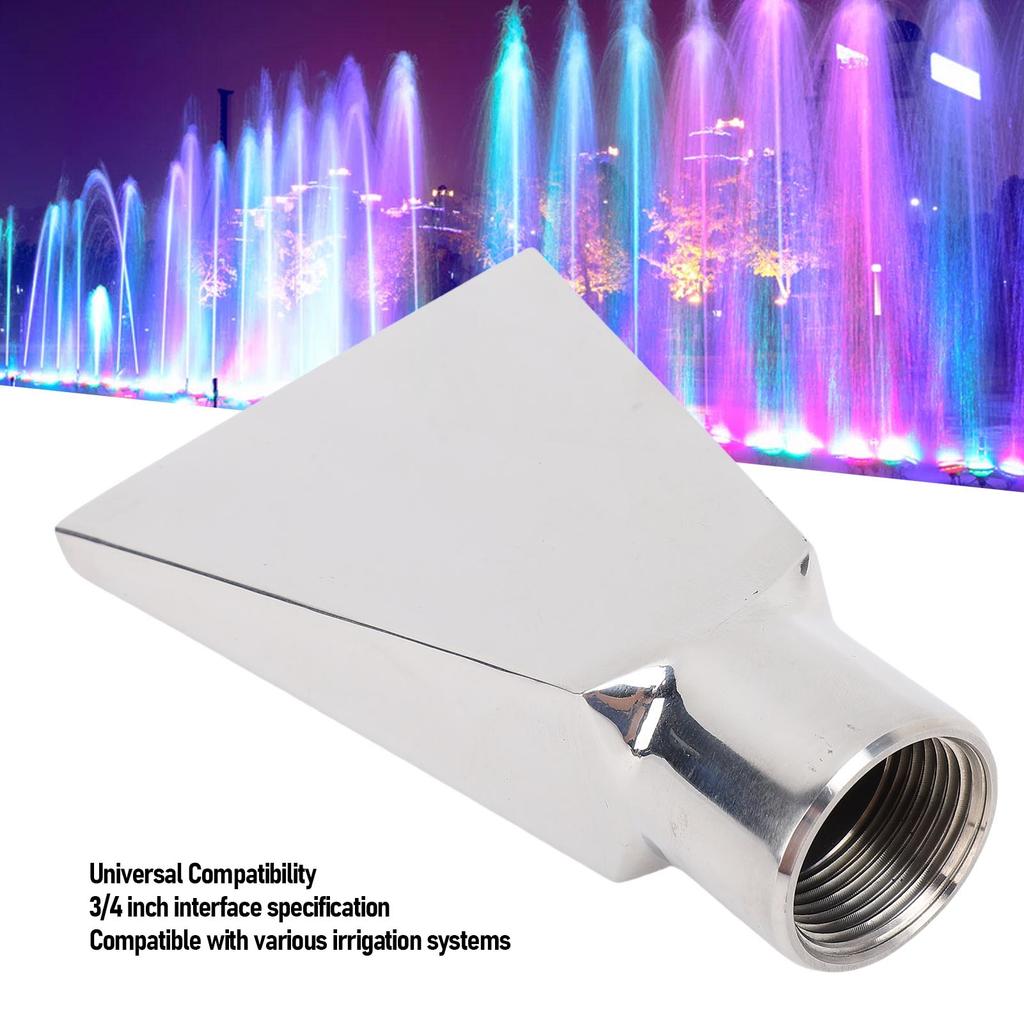 Веерная насадка для фонтана, плоская насадка-носик для фонтана, резьба 3/4 дюйма для садового пруда