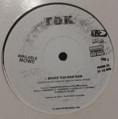 12-дюймовая пластинка T.O.K.  Shake Yuh Bam Bam PROMO53 VP RECORDS 2002 США Регги Ска Даб Б/у