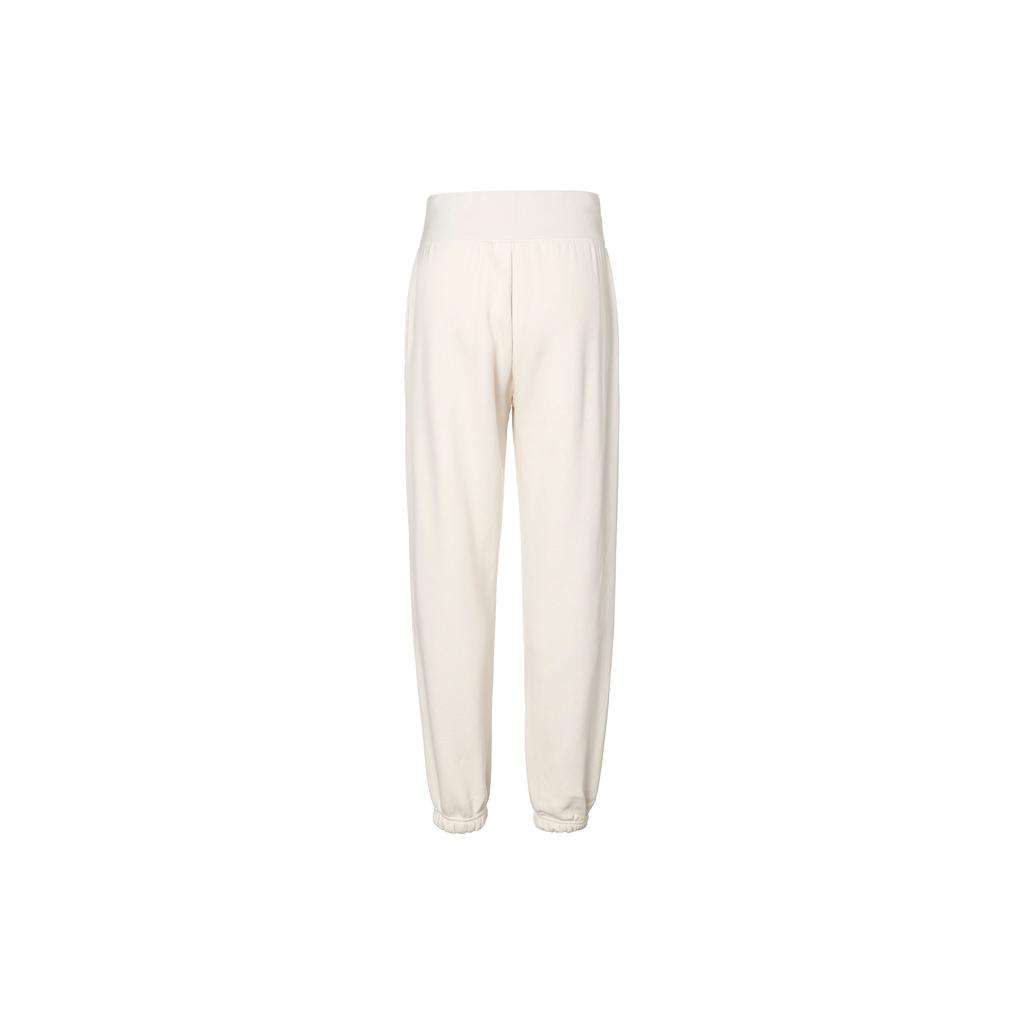 Nike Solid Color Logo Embroidered Drawstring High Waist Fleece Cuffed Casual Pants Women bottoms Khaki DQ5888-104