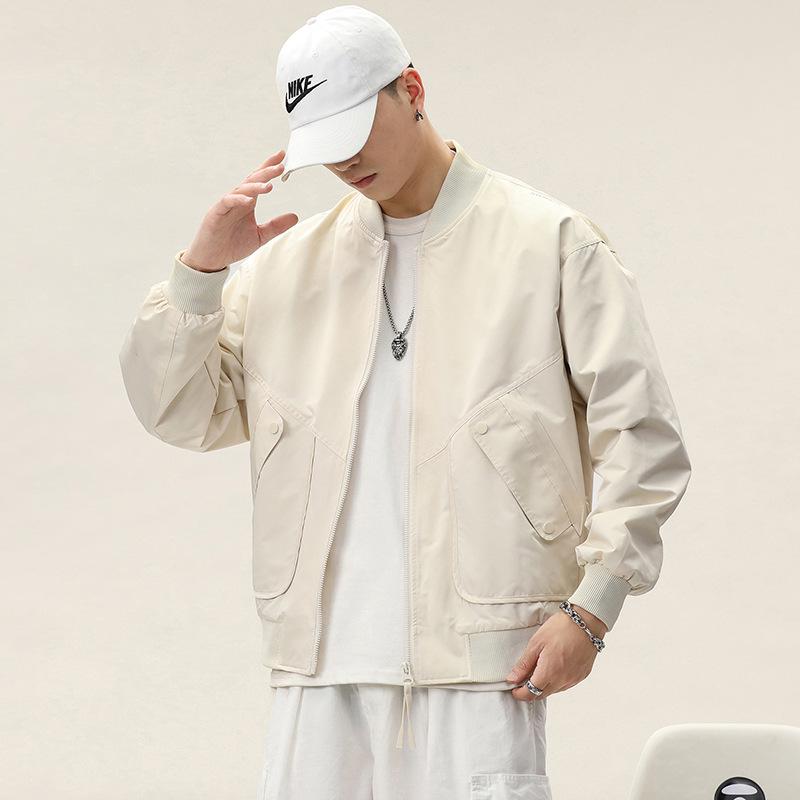 American Baseball Jacket Men'S Trendy Brand Ruffian Handsome Japanese Tooling Trend Versatile Pilot Jacket