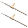 2 Pcs Bow Screw Rod Instrument Accessories Violin Accessory Parts Tool Frog Repairing Metal Replacement