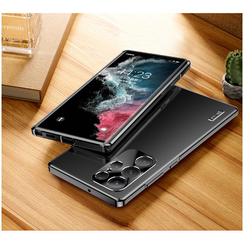 Luxury Metal Magnetic Camera Protective Case for Samsung Galaxy S25 S24 S23 Ultra S22 Plus S21 Aluminium Alloy Phone Shell Cover