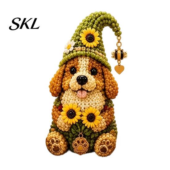 Glue-free Bead Kit Gnome DIY Kit, 3D Beaded Garden Craft Set, Make Cute Fun Art Figurine, for Beginners, Unique Handmade Gift No Glue