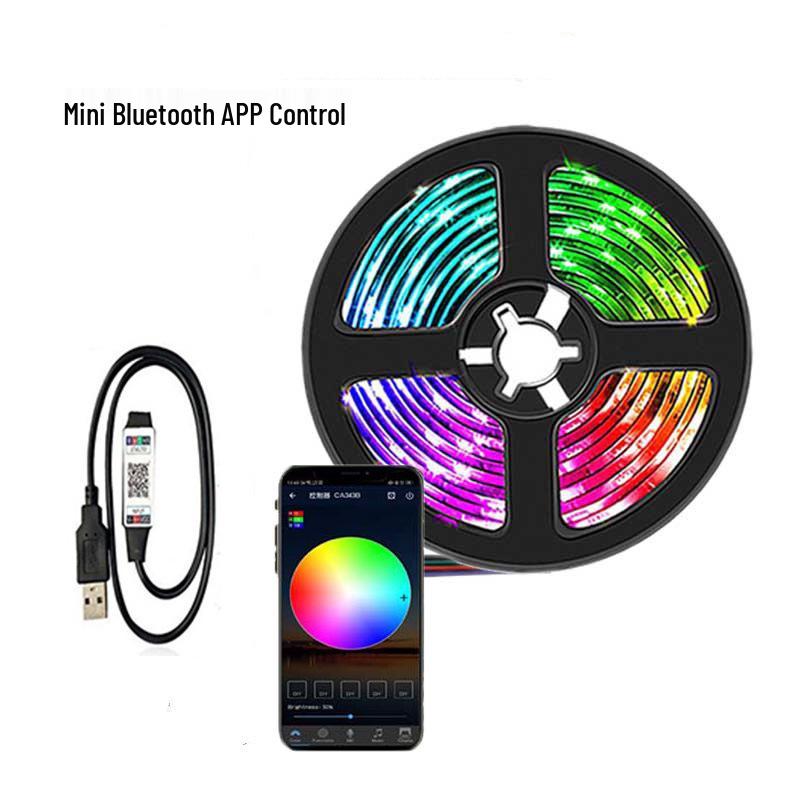 Светодиодная RGB лента 5 В с пультом дистанционного управления и Bluetooth-синхронизацией с музыкой для подсветки фона телевизора
