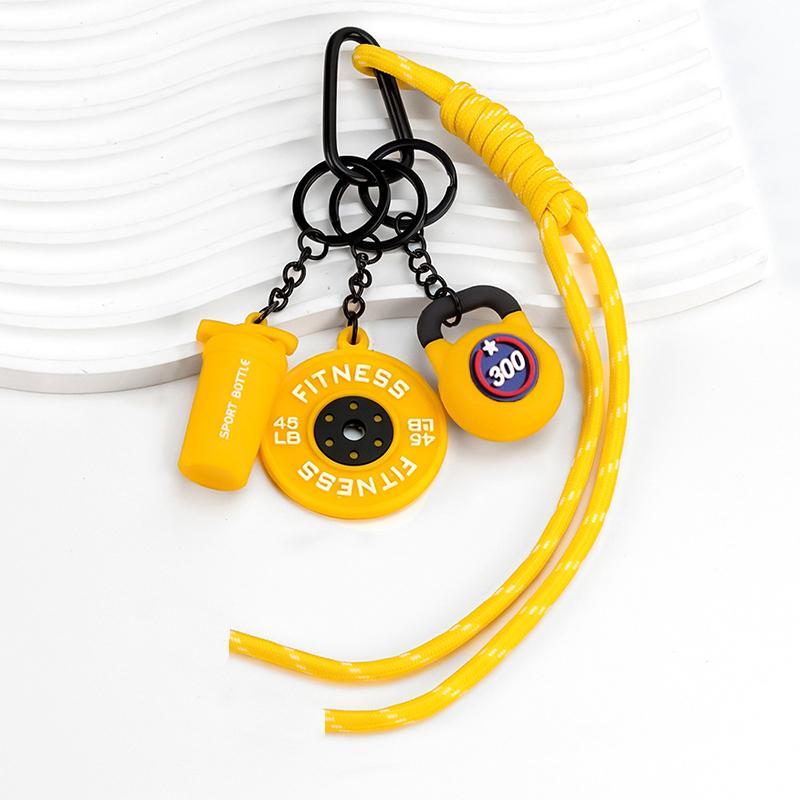 Bag Charm Kettlebell Dumbbell Hand-Woven Ropes Luxury Bag Pendant Trendy Sports Bag Pendants Gift For Fitness Enthusiasts