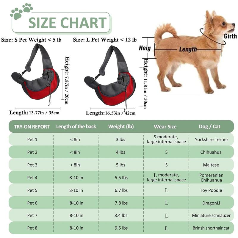 Portable Pet Front Bag Dog Backpack Mesh Breathable Pet Shoulder Bag Travel Safe and Comfortable for Outgoing Pets