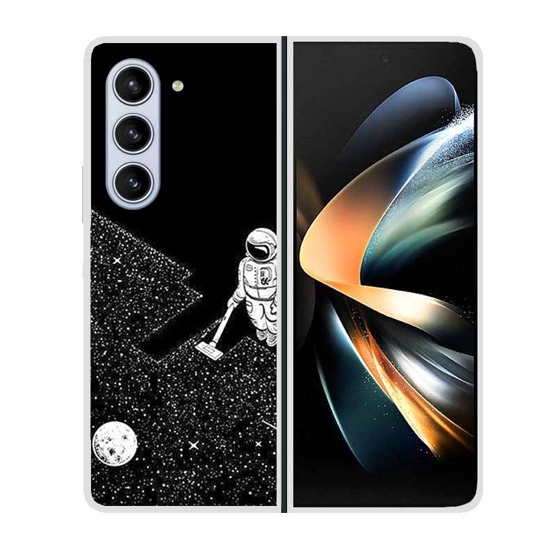 Чехол для Samsung Galaxy Fold 6 Крутое Космическое Животное Прозрачные Жесткие Чехлы для Телефона для Galaxy Z Fold6 5G 2024 Задняя Крышка Zfold6 Чехлы Capa