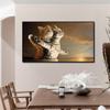 Creative Romantic Funny Cat Titanic Poster Home Decoration Digital Print Canvas Painting Background Wall Decoration