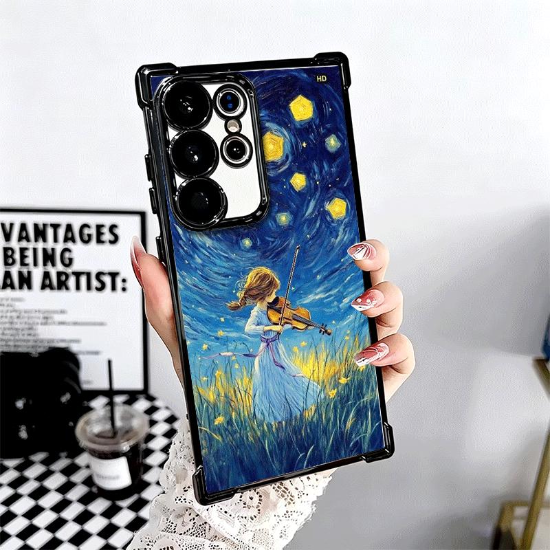 Чехол для телефона с покрытием 'Музыка скрипки' для Samsung Galaxy S24 S25 FE S26 Edge S23 Ultra S22 S21 Plus S20, противоударный, с покрытием Airbag