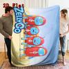 Zelly Go 2D Flat Pattern Flannel Blanket High quality All Seasons Warmth and Comfort Perfect for Christmas Gifts.
