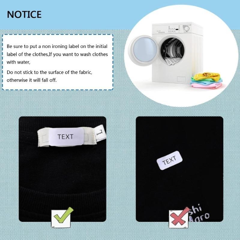 62KD Writes On Clothing Labels Secure Adhesive No-Iron Clothing Labels, Laundry Safe