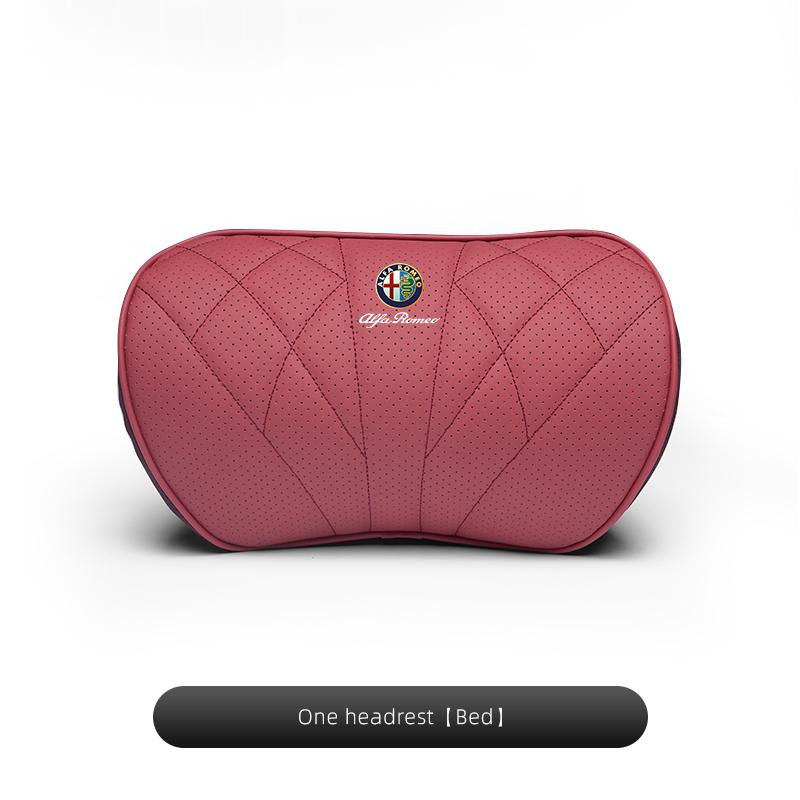 AGM1 Memory Cotton Car Seat Covers Breathable Neck Pillow Lumbar Support For Alfa Romeo Giulietta Mito 159 Giulia Stelvio 156 147