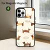 Милый такса сосиска D-Dog Чехол для телефона для iPhone 17, 16, 15, 14, 13, 12, 11 Plus, Pro Магнитный для Magsafe Беспроводной зарядки