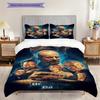 Enigmatic Faces Shadows Three-piece set (1 * duvet cover + 2 * pillowcase, without core) 2D Flat Soft and comfortable Duvet cover and pillowcase