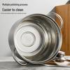 Глубокая кастрюля LiLang из нержавеющей стали со стеклянной крышкой