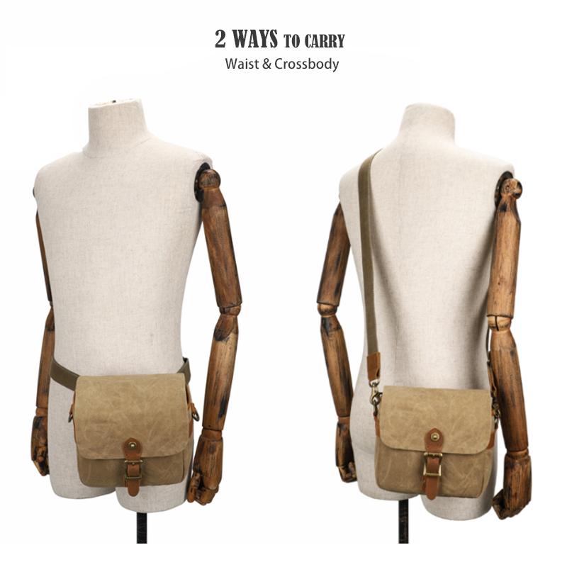 Waterproof 2 Way Camera Sling Bag Waist Pack Small Digital Gear Camera Bags for Photography Outdoor Shooting