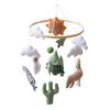 Baby Crib Mobile Clouds Animals Leaf Plush Crib Mobile Handmade Felt
