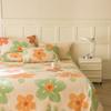 " Cotton Thickened Bed Sheet Plant Flowers Printed Single Double Top King Sheets Pure Cotton Single Size Kids Bed Linen "
