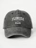 Джинсовая бейсболка с вышивкой «Florida 1822 Miami» Регулируемая уличная шляпа от солнца