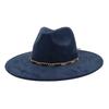Wide Brim Jazz Cap with Belt Panama Top Hat Universal Formal Hat  Church Occasions