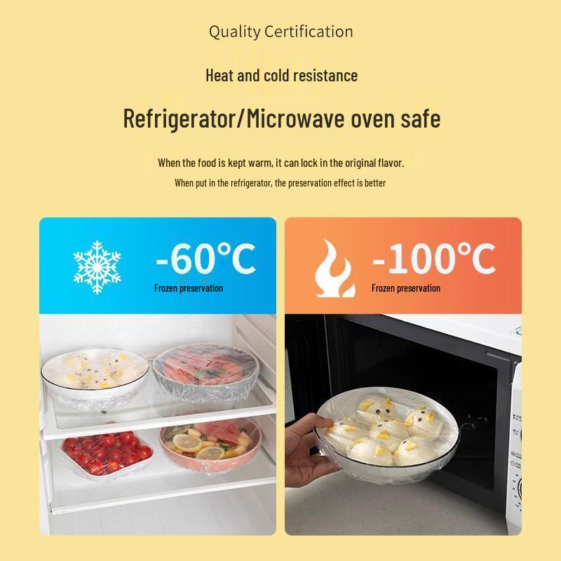 Бесплатная доставка: Пищевые эластичные пленки для обертывания мисок и тарелок – Безопасны для микроволновой печи и холодильника для остатков