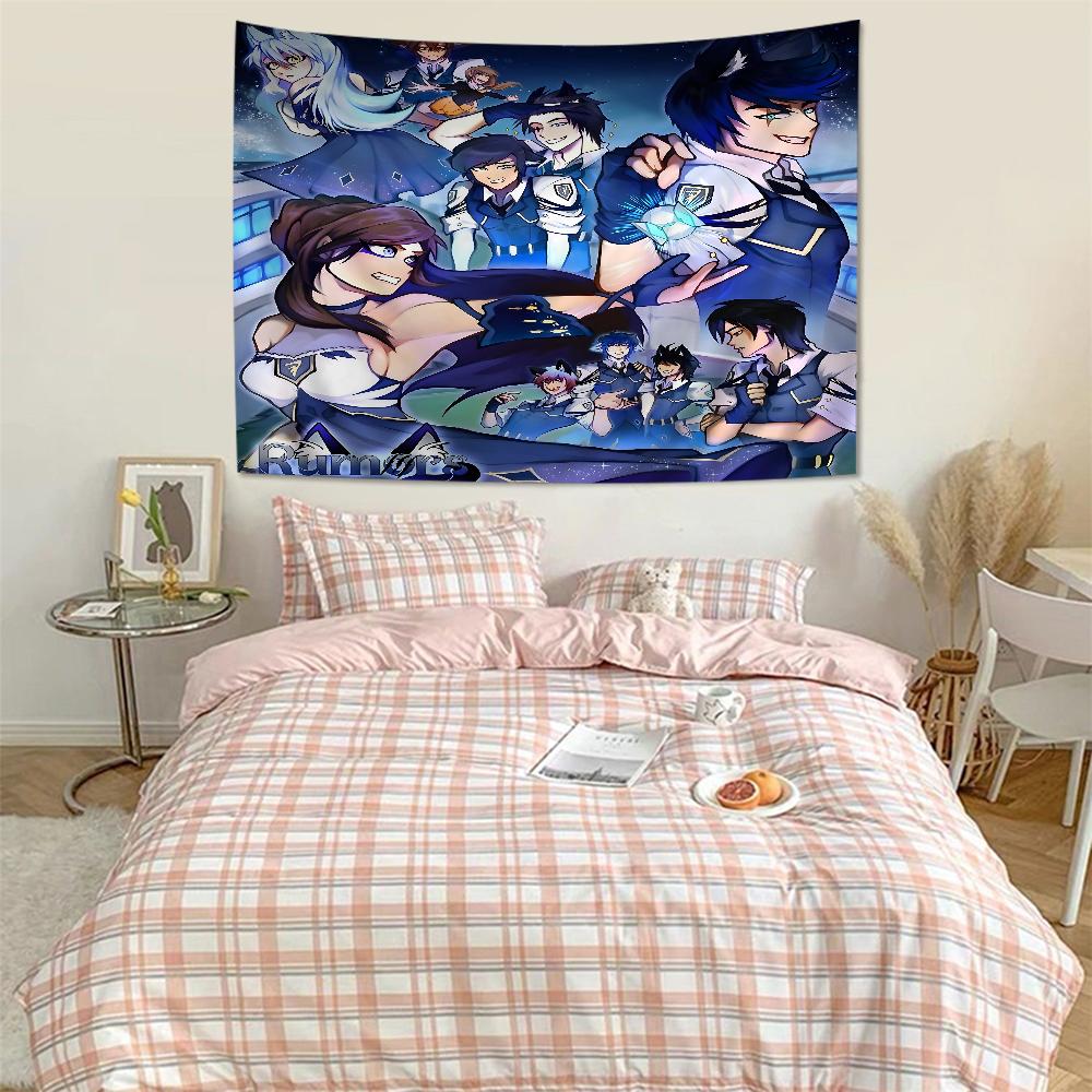 Cute Aphmau With Wings Cartoon Tapestry For Living Room Home Dorm Decor INS Home Decor