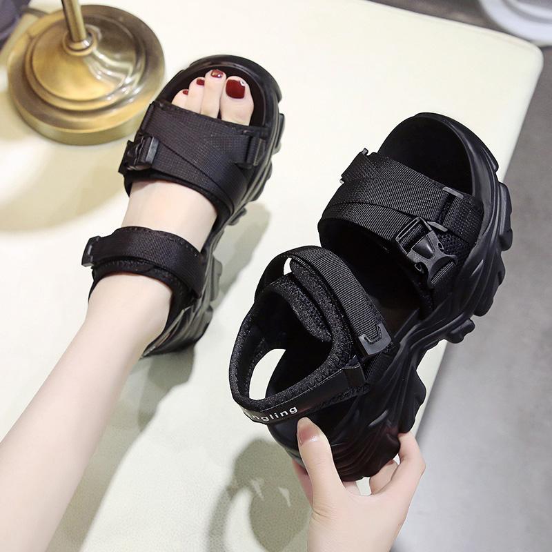 Fashion Aphixta Wedge Sandals Classic Hook Loop Platform Shoes For Woman 8cm High Heels Cool Summer Shoes Female Sandalias De Tacón