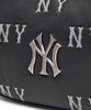 Mlb Классическая Сумка-Хобо с тиснением Монограмма Ny (черный)