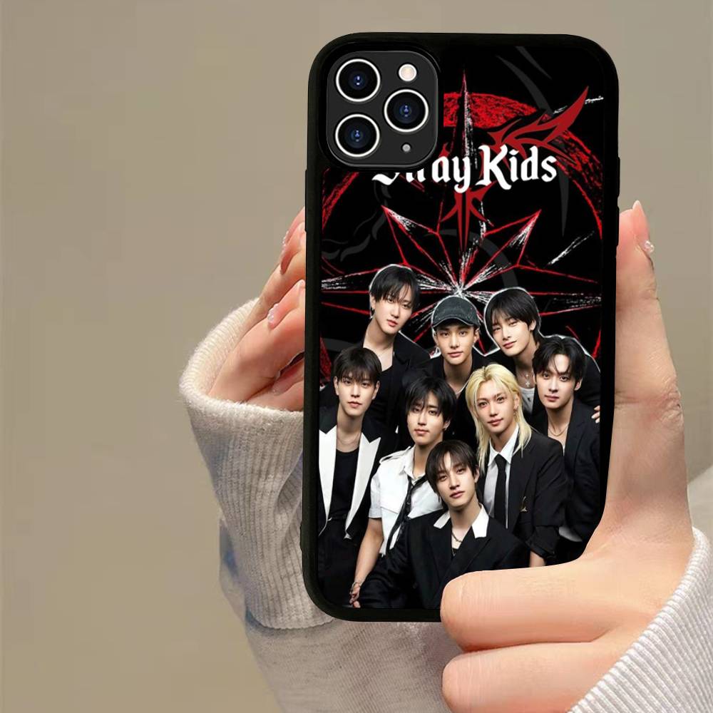 1 шт. Модный K-pop чехол S-Stray-Kids для iPhone 17 16 15 14 13 Plus 12 11 Pro Max, PC+TPU, задняя крышка