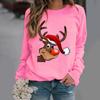 Women's Christmas Pattern Round Neck Long Sleeve Sweatshirt