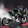 1/6 Kawasaki H2R Boo Table Spray Able Dynamic Metal Motorcycle Model Kids Gift