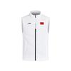 Li Ning National Team Series Stand Collar Zipper Warm Comfortable Down Vest Unisex Vest White AMRU047-2
