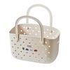 Bath basket plastic portable bath basket student dormitory wash storage basket high value drain bath basket hollow