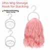 3pcs Wig Organizer Collapsible Wig Stand Hairdressing Wig Styling Hanger for Multiple Wigs