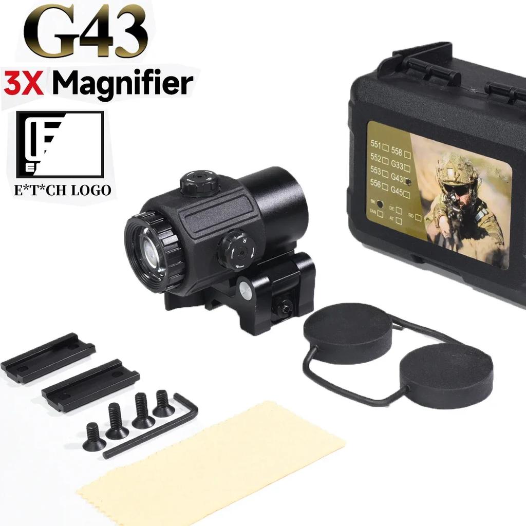 Eot**h 558 G43 Увеличитель Голографический Прицел Складной Боковой Откидной G45 5-кратные Увеличители для 558 556 553 Тактический Рефлекторный Прицел
