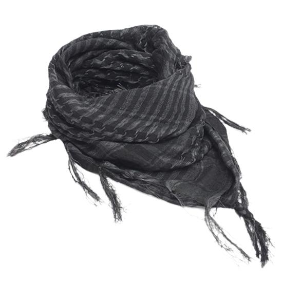Unisex Scarf Cotton Shawl with Tassels Plaid Pattern Keffiyeh Scarf for Winter Work Street Wear