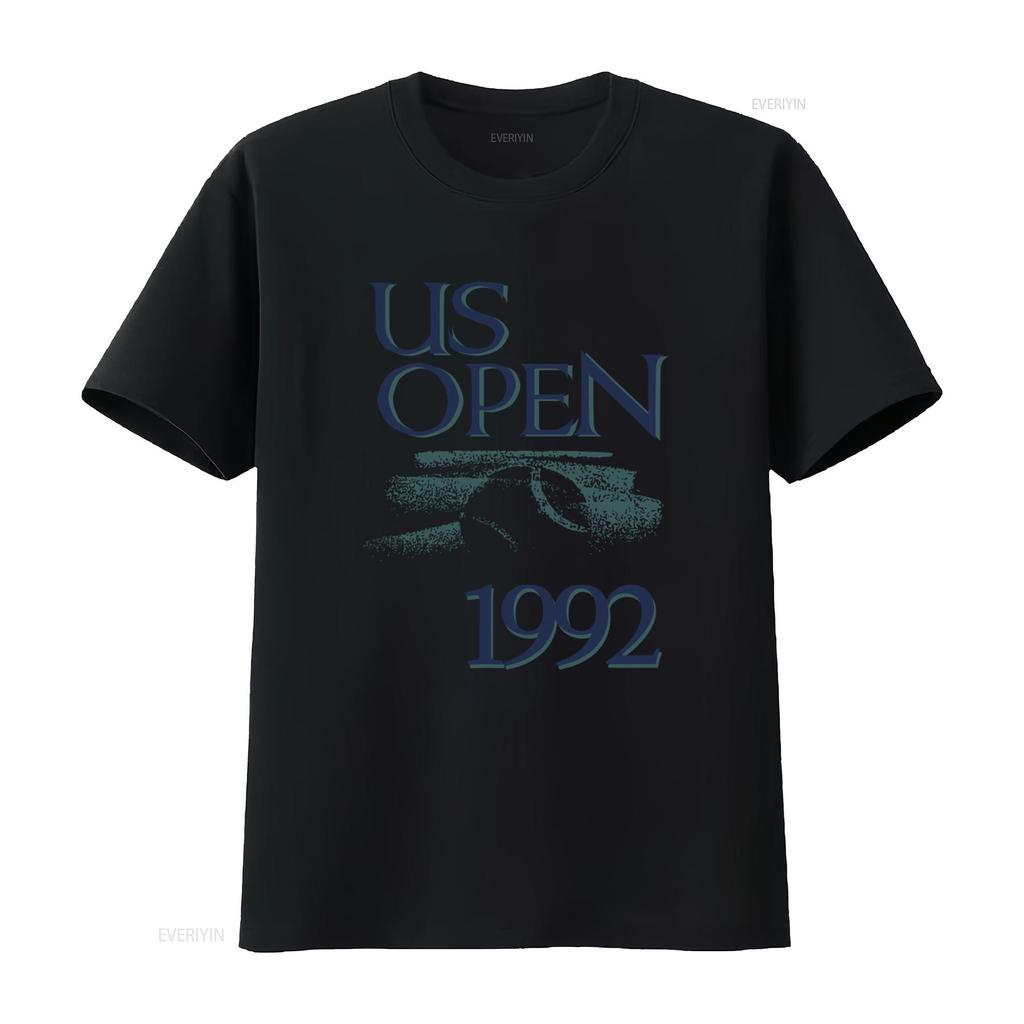 Винтажная футболка US Open 1992 года в ретро-стиле для фанатов 90-х L Белая с дизайном Андре Агасси и Пита Сампраса винтажная стиранная