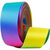 Темно-радужная атласная лента, двухсторонние завивающиеся ленты для поделок, венков, упаковки подарков, домашнего декора, вечеринок