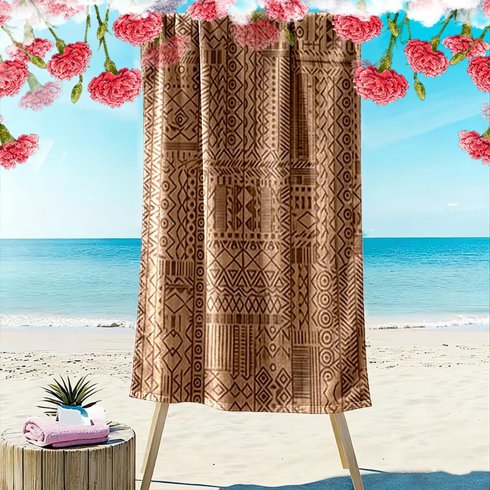 Geometric Tribal Pattern Towel Beach towel quick-drying for travel outdoor sports jogging beach and swimming