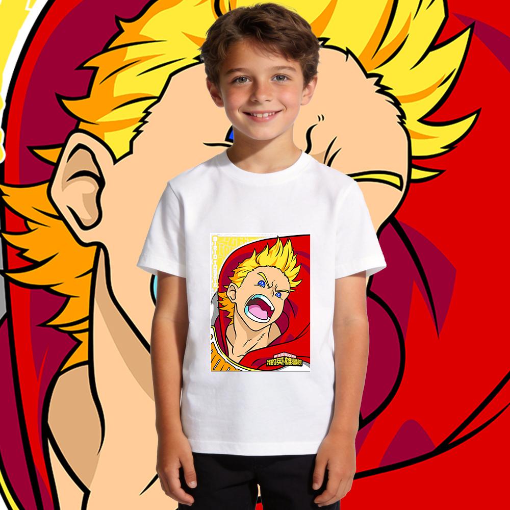 My Hero Academia Lemillion Anime Print Cotton T Shirt Boys Girls Casual Kids Clothes Soft Breathable Summer Top
