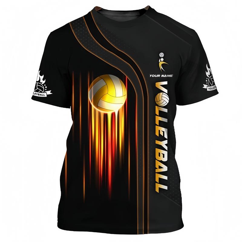Модные волейбольные футболки с принтами для мужчин, летняя повседневная спортивная одежда, футболки с 3D-печатью, свободные, быстросохнущие, топы