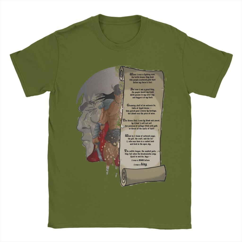 Conan The Barbarian T Shirts for Unisex Cotton Creative TShirt Round Collar Tees Short Sleeve Clothing Plus Size
