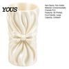 3D Printed PLA Pen Holder Bow Storage Holder, Ruffled Makeup Brush Cup, Decorative Compact Tool Organizer Desktop for Vanity Table Desk, Girl