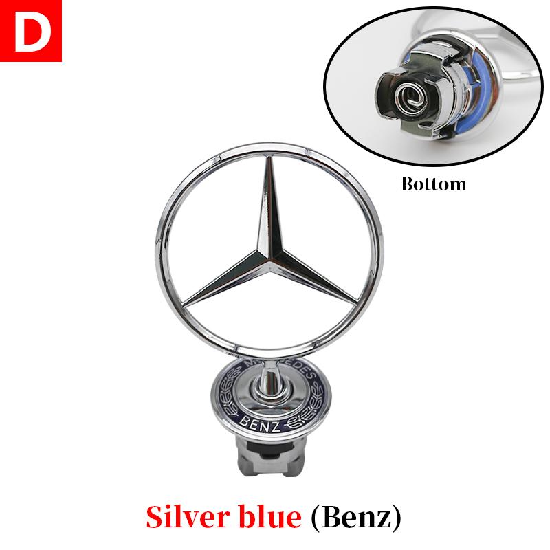 CRI11 шт. 44 мм 3D Металл Синий Хром Звезда Капот Значок Логотип для Mercedes Benz AMG W202 W203 W204 W208 W210 W220 W221