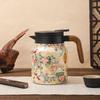 Built-In Filter Tea Kettle Drip-Proof Stewed Tea Maker Vintage Floral Tea Thermos  Household